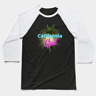 California Girl Palm Tree Baseball T-Shirt